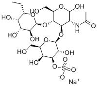 3'-(O-SO3NA)GAL-BETA1,3(FUC-ALPHA1,4)GLCNAC, NA,153088-71-2,结构式