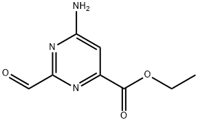 4-Pyrimidinecarboxylicacid,6-amino-2-formyl-,ethylester(9CI) 化学構造式