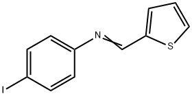 (E)-4-碘-N-(噻吩-2-基亚甲基)苯胺, 15310-76-6, 结构式