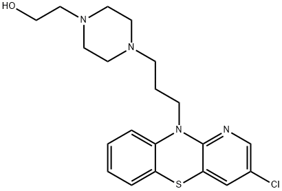 4-[3-(3-クロロ-10H-ピリド[3,2-b][1,4]ベンゾチアジン-10-イル)プロピル]-1-ピペラジンエタノール 化学構造式