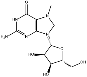 7,8-二氢-7-甲基鸟苷, 15313-37-8, 结构式