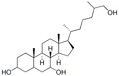 cholestane-3,7,26-triol 结构式