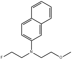 N-(2-フルオロエチル)-N-(2-メトキシエチル)-2-ナフタレンアミン 化学構造式