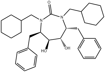 153182-61-7 (4R,5S,6S,7R)-4,7-dibenzyl-1,3-bis(cyclohexylmethyl)-5,6-dihydroxy-1,3 -diazepan-2-one