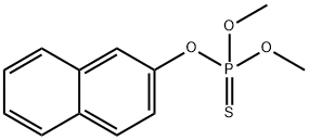 Phosphorothioic acid, O,O-dimethyl O-2-naphthalenyl ester Struktur