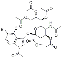 (1S,2S)-1-((2R,4S,6S)-3-acetaMido-4-acetoxy-6-(1-acetyl-5-broMo-4-chloro-1H-indol-3-yloxy)-6-(Methoxycarbonyl)tetrahydro-2H-pyran-2-yl)propane-1,2,3-triyl triacetate