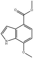 1H-Indole-4-carboxylic acid, 7-Methoxy-, Methyl ester, 153276-72-3, 结构式