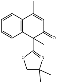 1,4-Dimethyl-1-(5,5-dimethyl-2-oxazolinyl)naphthalen-2-one 结构式