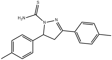 3,5-DIP-TOLYL-4,5-DIHYDRO-1H-PYRAZOLE-1-CARBOTHIOAMIDE Structure