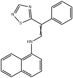 1-(Naphth-1-ylamino)-2-phenyl-2-(1,2,4-thiazol-5-yl)ethene 化学構造式