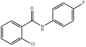 2-Chloro-N-(4-fluorophenyl)benzaMide, 97% Structure