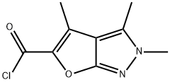2H-Furo[2,3-c]pyrazole-5-carbonyl chloride, 2,3,4-trimethyl- (9CI),153386-57-3,结构式