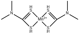 bis(dimethyldithiocarbamato-S,S')manganese Struktur