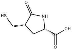 Proline, 4-(mercaptomethyl)-5-oxo-, cis- (9CI) 化学構造式