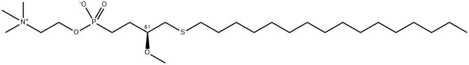 2'-(trimethylammonio)-ethyl-4-(hexadecylthio)-3-methoxybutane phosphonate Structure