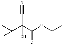 Butanoic acid, 2-cyano-3-fluoro-2-hydroxy-3-methyl-, ethyl ester (9CI) Structure