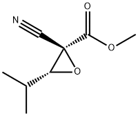Oxiranecarboxylic acid, 2-cyano-3-(1-methylethyl)-, methyl ester, trans- (9CI) Struktur
