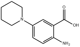 2-氨基-5-(1-哌啶基)-苯甲酸 结构式