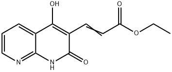 2-Propenoicacid,3-(1,2-dihydro-4-hydroxy-2-oxo-1,8-naphthyridin-3-yl)-,ethylester(9CI) Structure