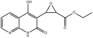 Oxiranecarboxylic acid, 3-(1,2-dihydro-4-hydroxy-2-oxo-1,8-naphthyridin-3-yl)-, ethyl ester (9CI) 结构式