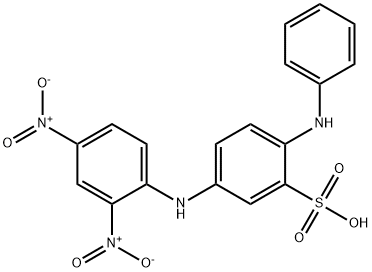 5-[(2,4-ジニトロフェニル)アミノ]-2-(フェニルアミノ)ベンゼンスルホン酸 化学構造式