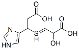 S-(2-carboxy-1-(1H-imidazol-4-yl)-ethyl)-3-thiolactic acid 化学構造式