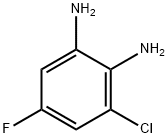 3-クロロ-5-フルオロベンゼン-1,2-ジアミン 化学構造式
