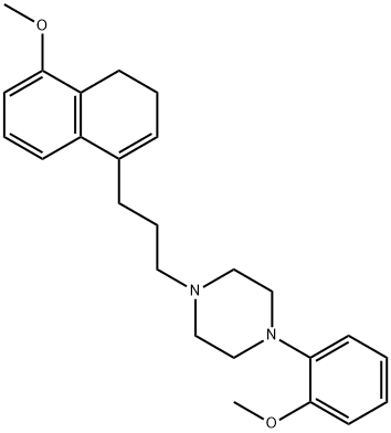 4-(3-(1,2-dihydro-8-methoxynaphthalen-4-yl)-n-propyl)-1-(2-pyridyl)piperazine 结构式
