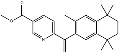 6-[(3,5,5,8,8-Pentamethyl-5,6,7,8-tetrahydronaphthalen-2-yl)ethenyl]nicotinic Acid Methyl Ester, 153559-44-5, 结构式