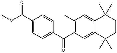 Methyl 4-[(5,6,7,8-tetrahydro-3,5,5,8,8-pentamethyl-2-naphthalenyl)carbonyl]benzoate Structure