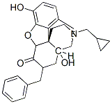 17-(cyclopropylmethyl)-7-benzyl-4,5-epoxy-3,14-dihydroxymorphinan-6-one Struktur