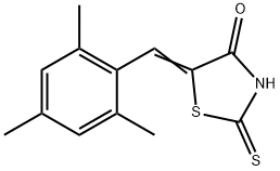 (5E)-2-硫代-5-(2,4,6-三甲苄基亚甲基)四氢噻唑-4-酮, 153567-97-6, 结构式
