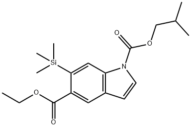 5-ETHYL 1-ISOBUTYL 6-(TRIMETHYLSILYL)INDOLE-1,5-DICARBOXYLATE Structure