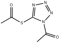 Ethanethioic  acid,  S-(1-acetyl-1H-tetrazol-5-yl)  ester Structure