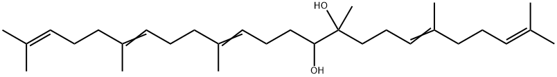 2,6,10,15,19,23-Hexamethyl-2,6,14,18,22-tetracosapentaene-10,11-diol Struktur