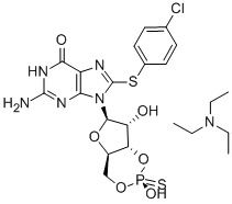 8-(4-클로로페닐티오)구아노신3',5'-환형모노포스포티오에이트,RP-이성질체트리에틸람모늄염
