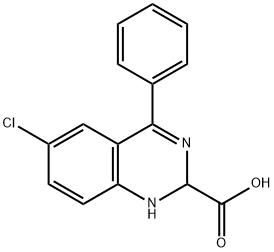 6-氯-4-苯基-1,2-二氢喹唑啉-2-甲酸,153681-82-4,结构式