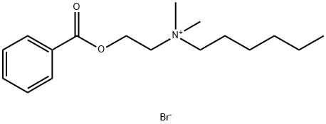 N-(2-benzoyloxyethyl)hexyldimethylammonium 化学構造式