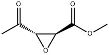 Oxiranecarboxylic acid, 3-acetyl-, methyl ester, trans- (9CI) Structure