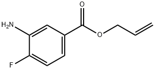 Бензойная кислота, 3-амино-4-фтор, 2-пропениловый эфир (9Cl) структура