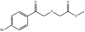 methyl 2-{[2-(4-bromophenyl)-2-oxoethyl]sulfanyl}acetate Struktur