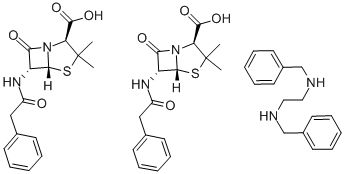 ベンジルペニシリン/ベンザチン 化学構造式