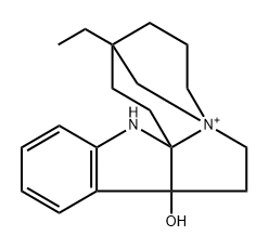 3-Ethyl-1,2,3,4,5,6,8,9,9a,14-decahydro-9a-hydroxy-3,7-methanoazocino[1',2':1,2]pyrrolo[2,3-b]indol-7-ium Structure