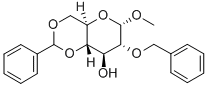 (2-O-BENZYL-4,6-O-BENZYLIDENE) METHYL-ALPHA-D-GLUCOPYRANOSIDE Struktur