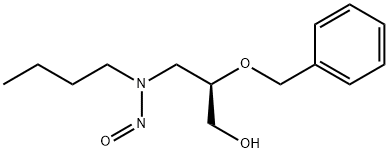 N-NITROSO-N-(2-BENZYLOXY-3-HYDROXYPROPYL)BUTYLAMINE 化学構造式