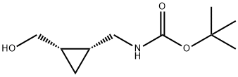 Carbamic acid, [[2-(hydroxymethyl)cyclopropyl]methyl]-, 1,1-dimethylethyl 化学構造式