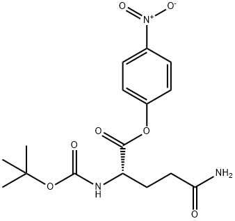 2-叔丁氧羰基氨基-4-氨基甲酰基丁酸 4-硝基苯酯,15387-45-8,结构式