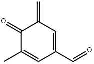 1,5-Cyclohexadiene-1-carboxaldehyde, 5-methyl-3-methylene-4-oxo- (9CI) Structure