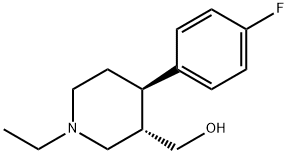 (3S,4R)-4-(4-Fluorophenyl)-3-hydroxymethyl-1-ethyl-piperidine Structure