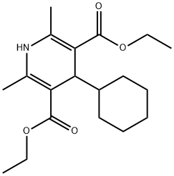 4-环己基-2,6-二甲基-1,4-二氢吡啶-3,5-二羧酸二乙酯, 1539-59-9, 结构式